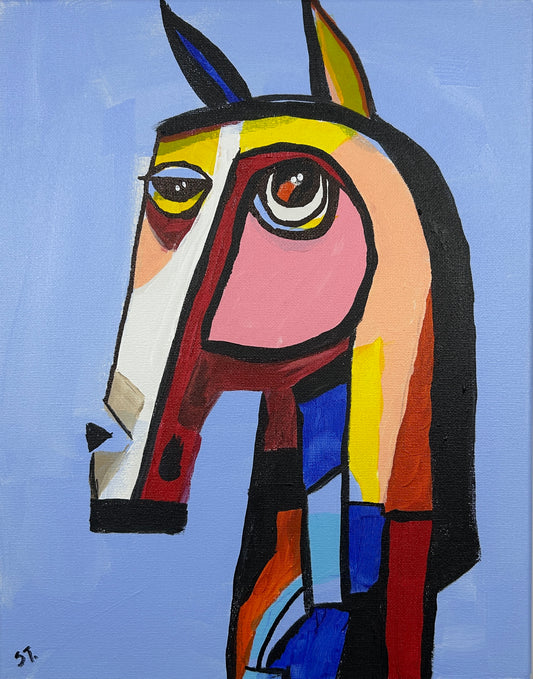 A Long Face, Technically — 11x14 in.