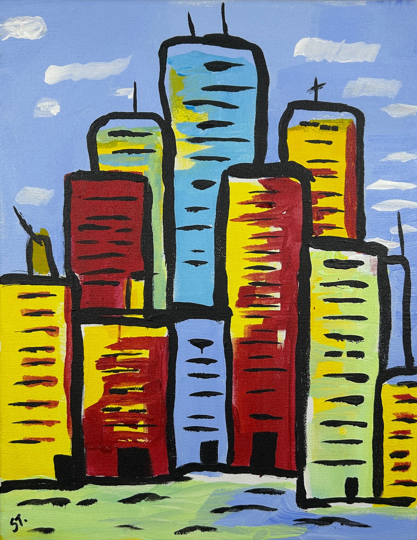 Everyone Had Somewhere to Be — 11x14 in.