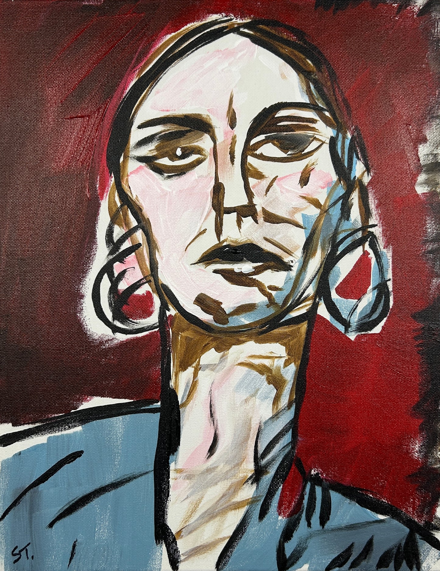 Woman With Earrings — 11x14 in.