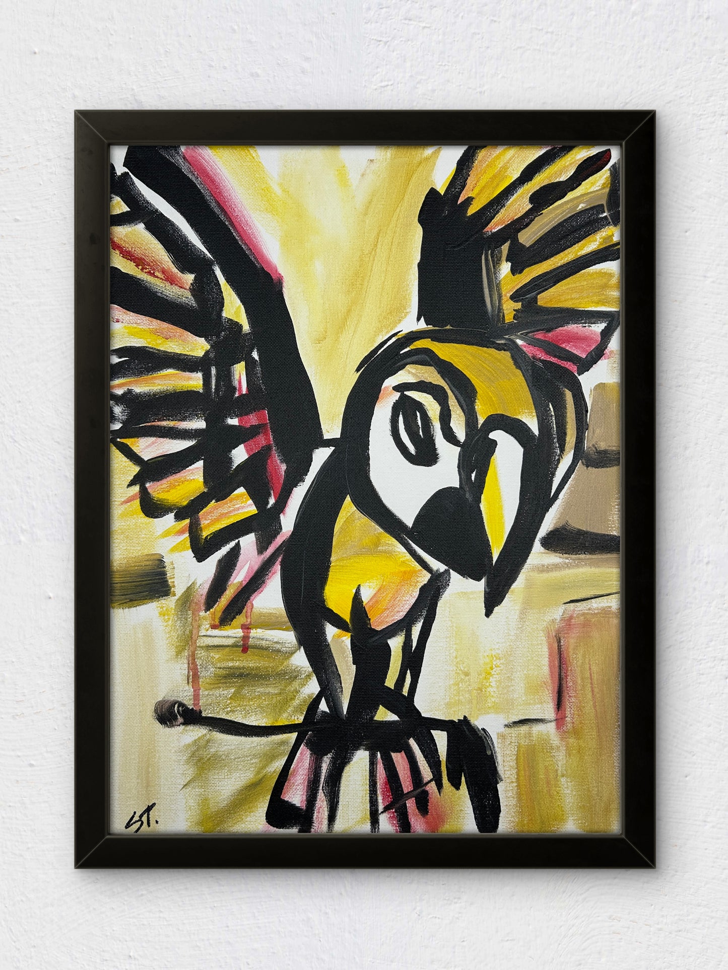 Squawk attack! — 12x16 in.