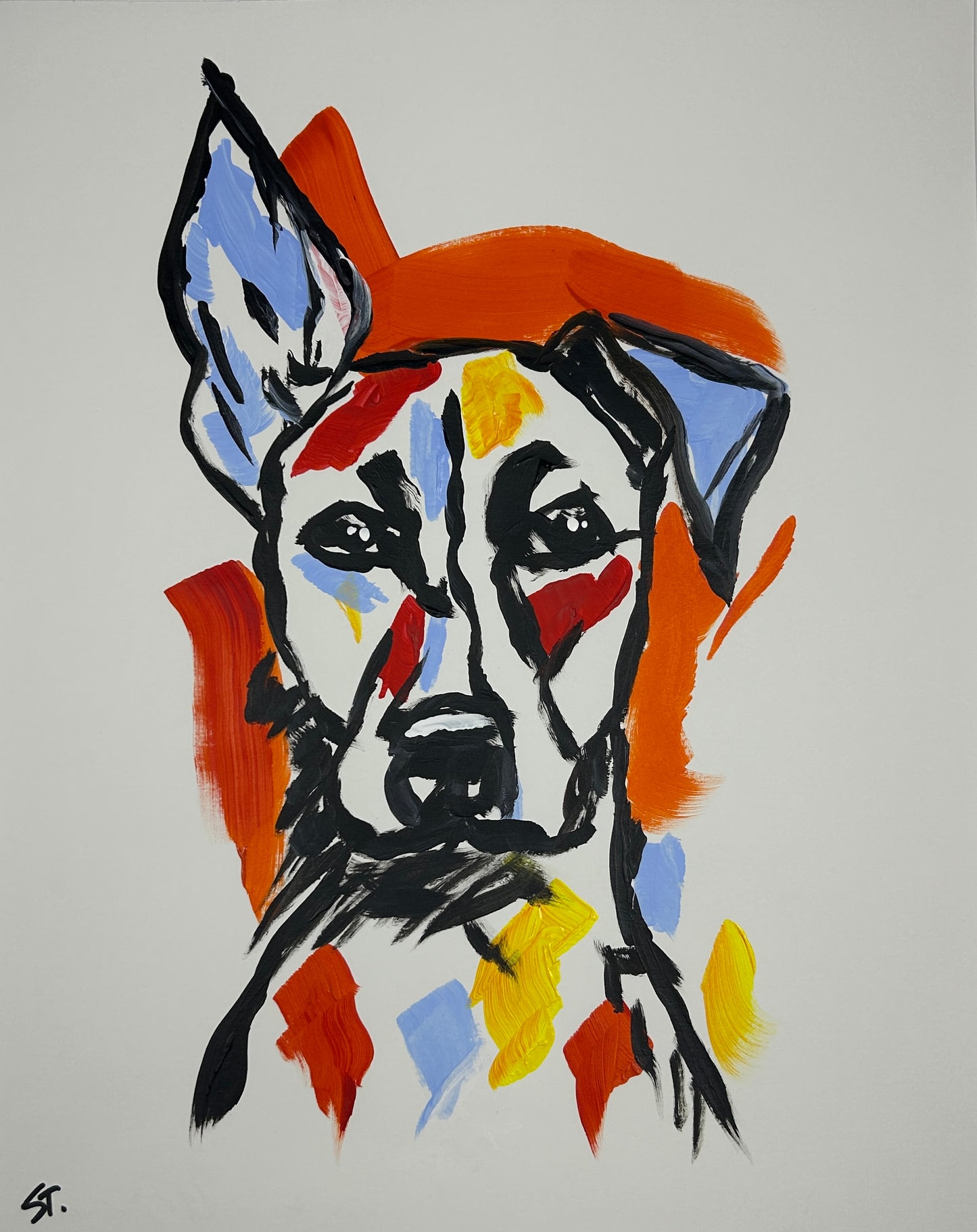 Dog Painted on a Tuesday — 11x14 in