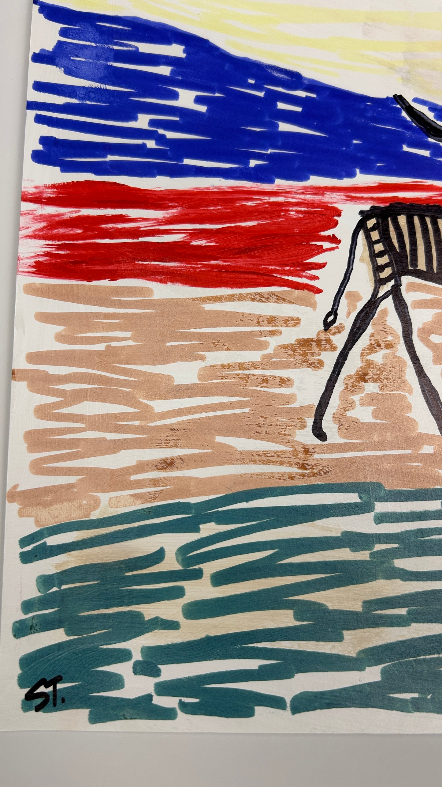 Reindeer in a Field — 11x14 in.
