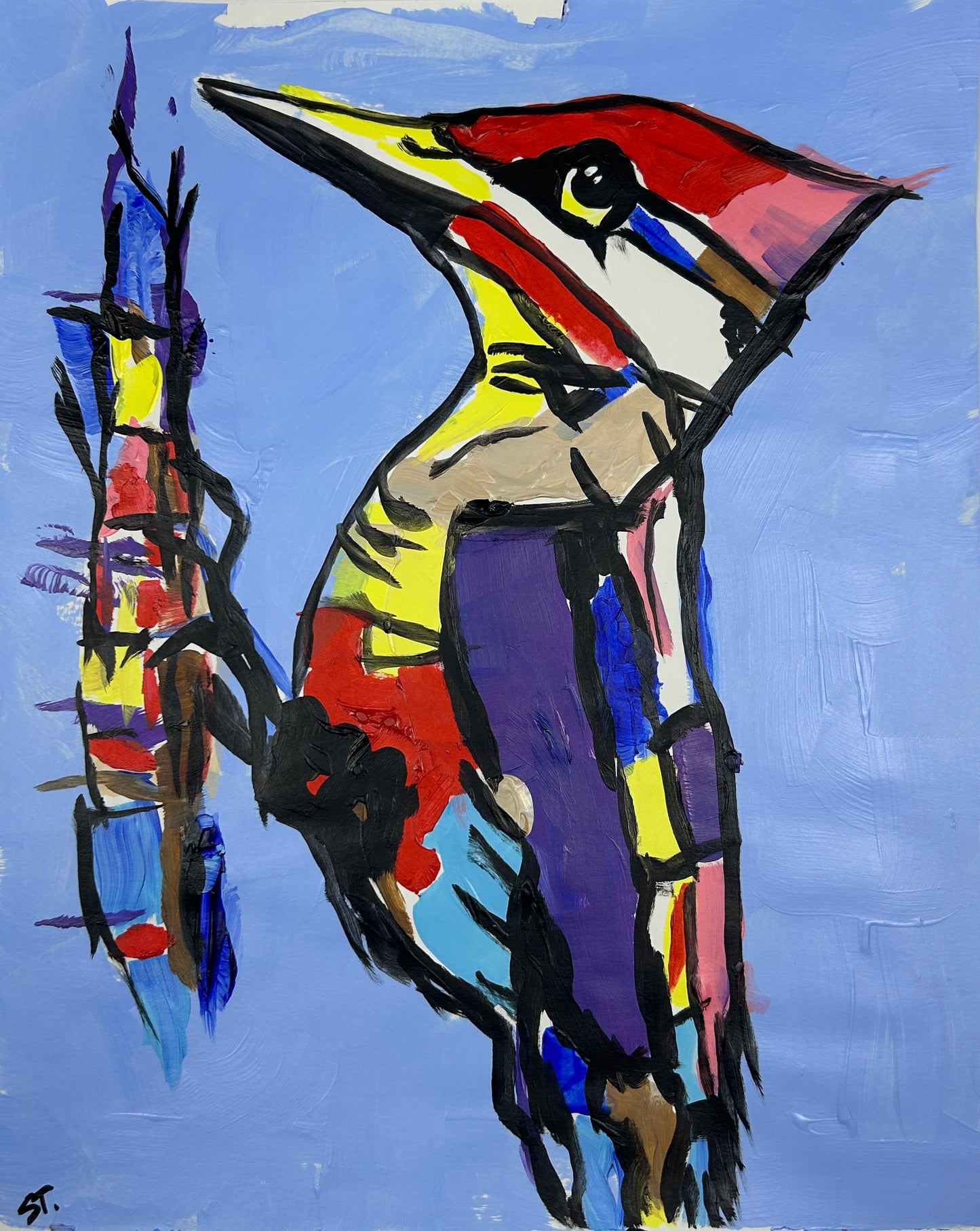 The Persistent Red Head — 11x14 in.