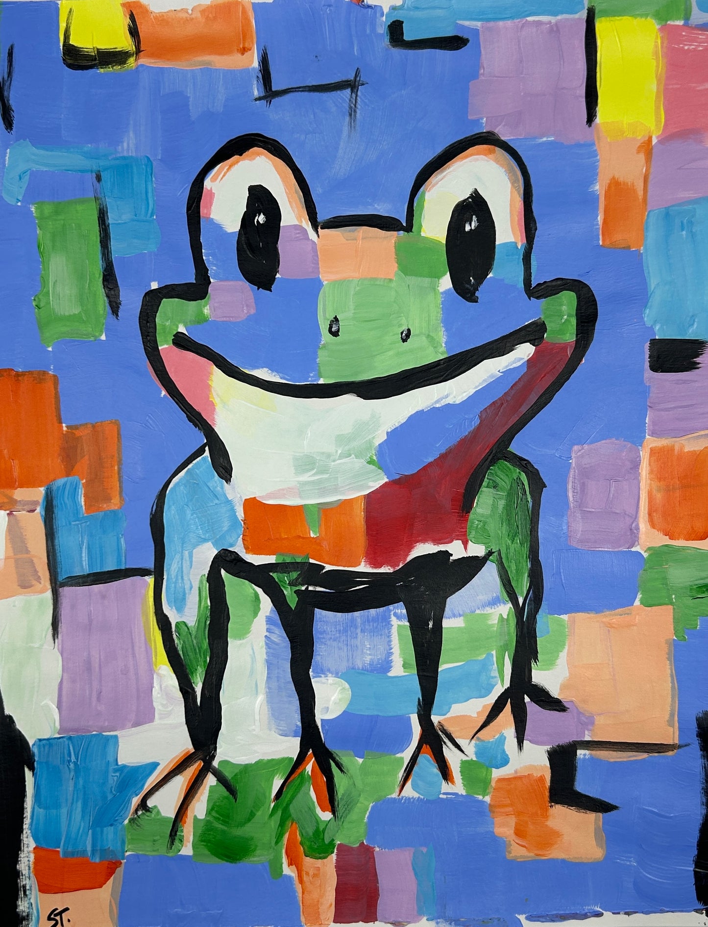 Frog on a Colorful Day — 11x14 in.