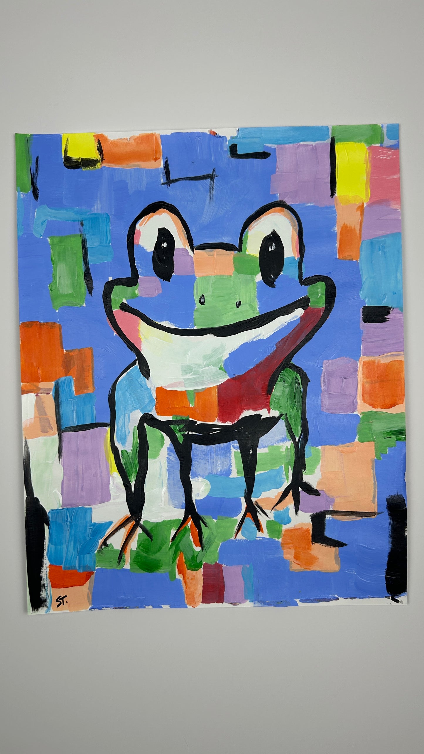 Frog on a Colorful Day — 11x14 in.