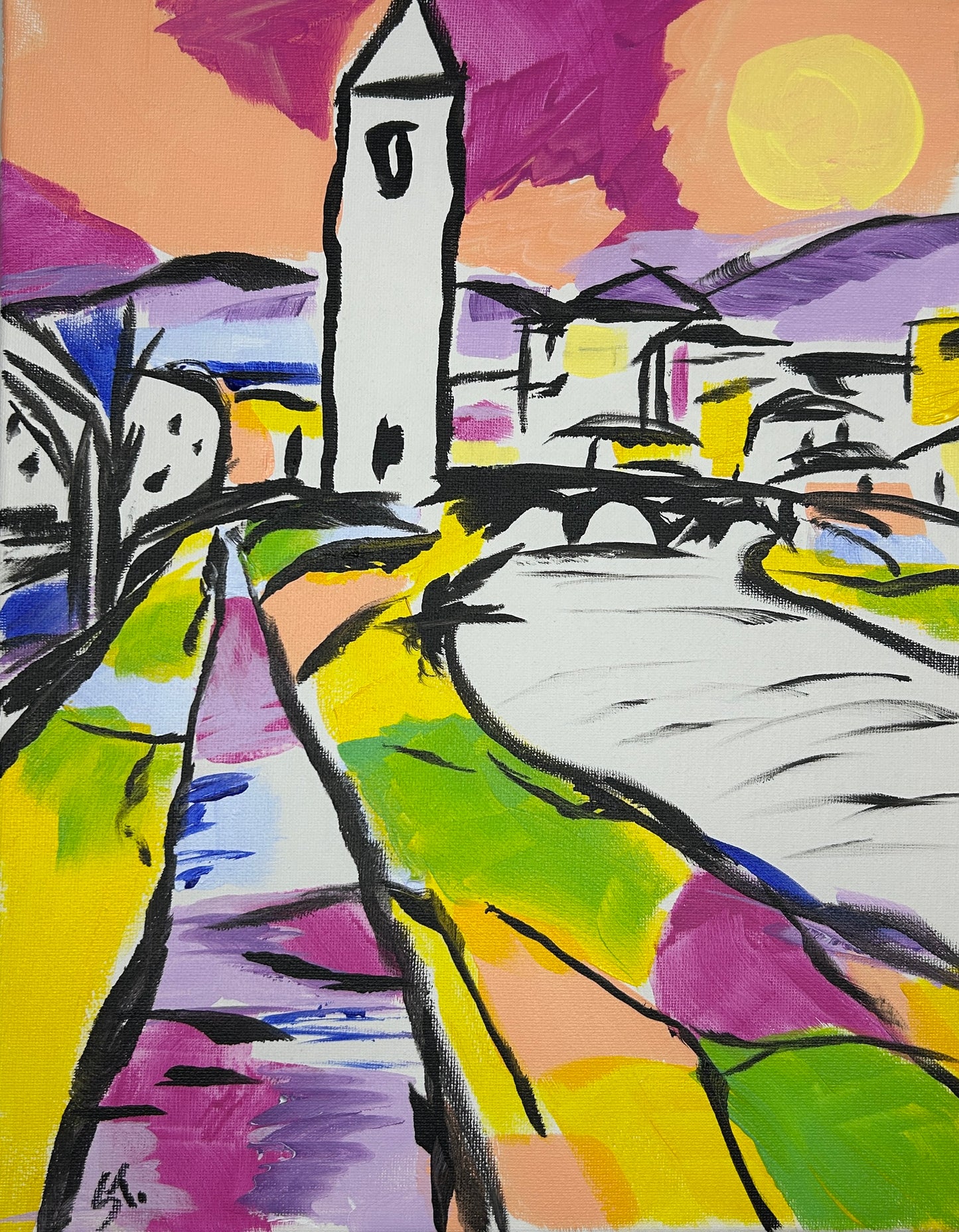 Stroll through France — 11x14 in.