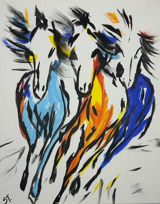 They Weren't Slowing Down — 11x14 in.