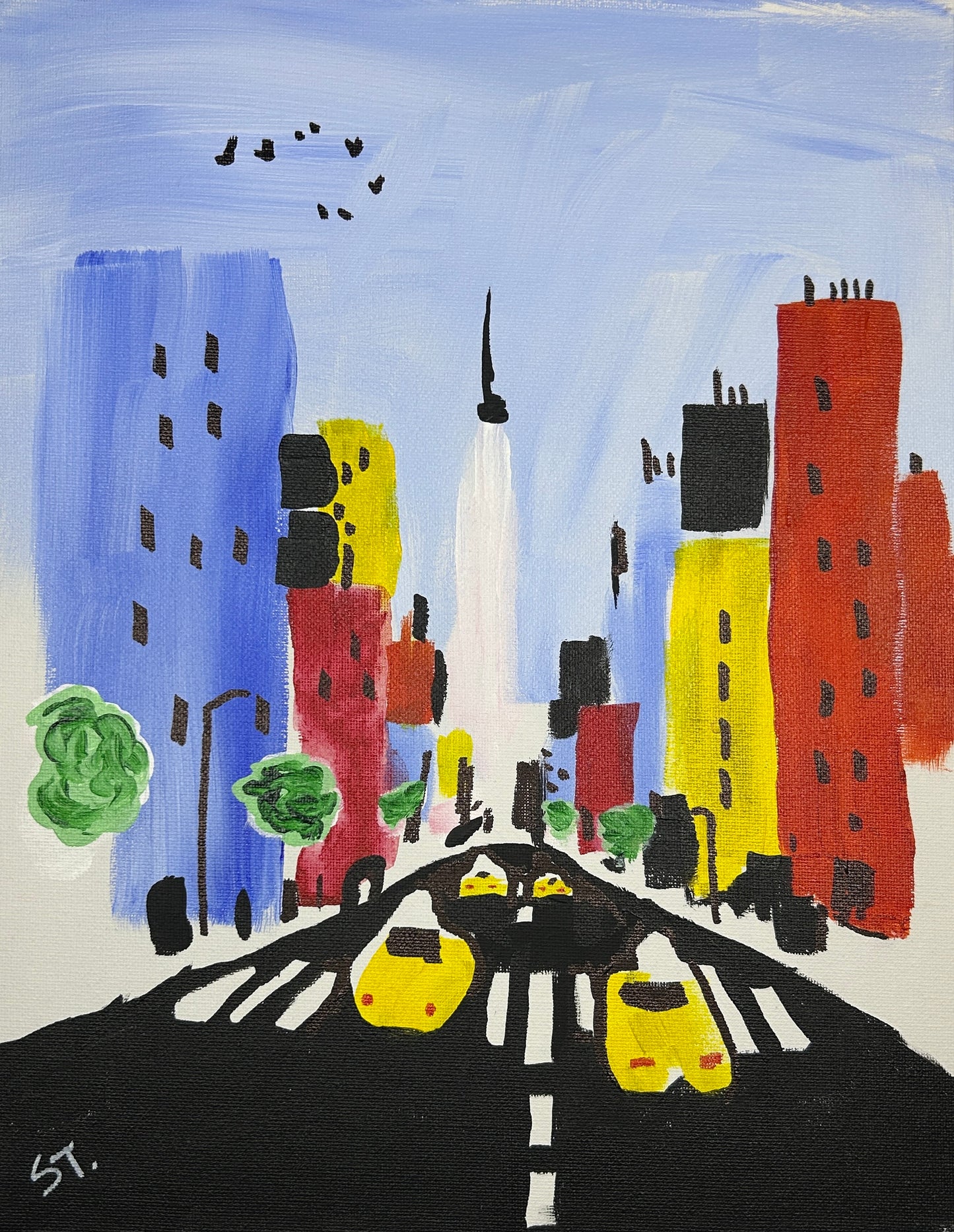 Midtown, More or Less — 11x14 in.