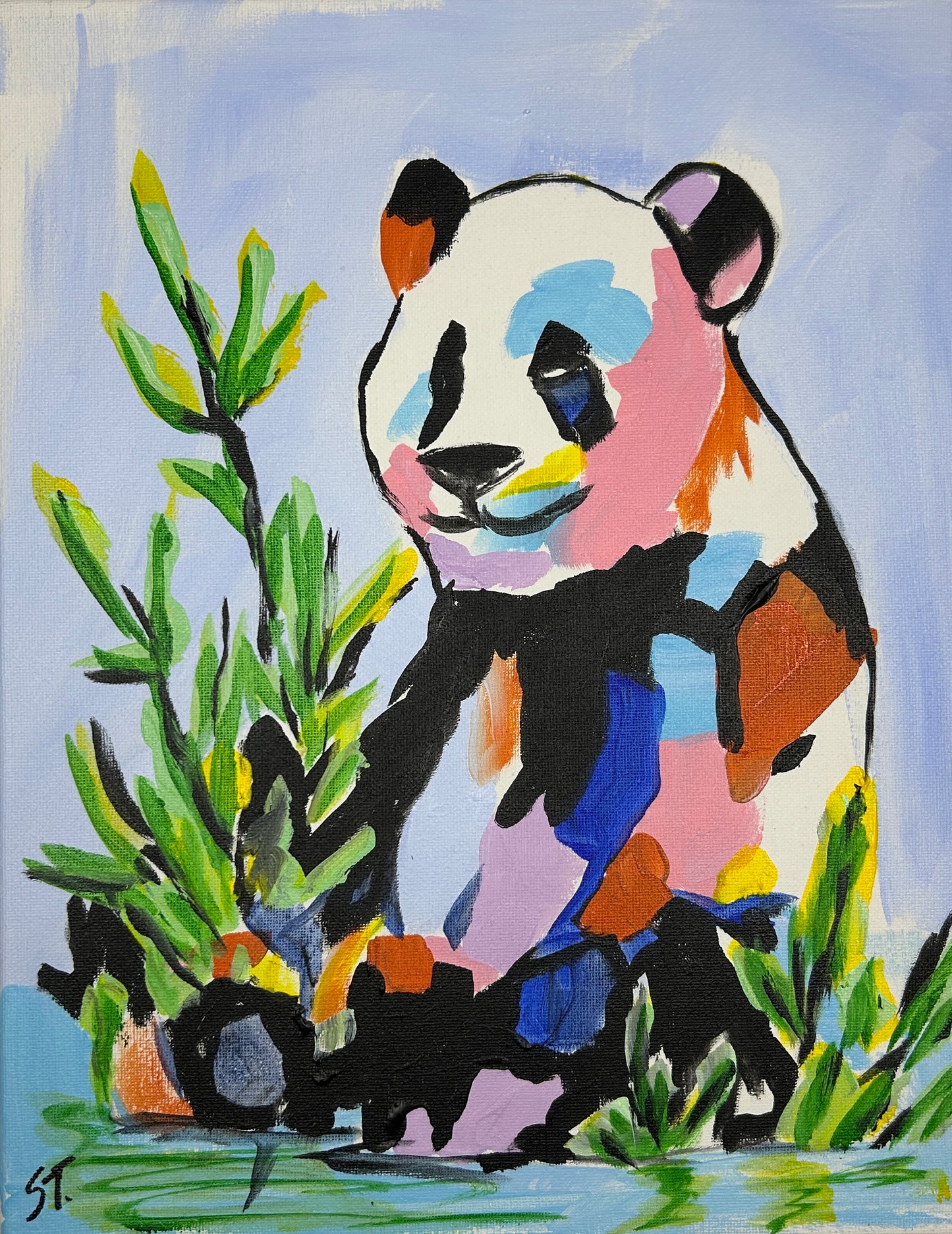 Unbothered in the Bamboo — 11x14 in.