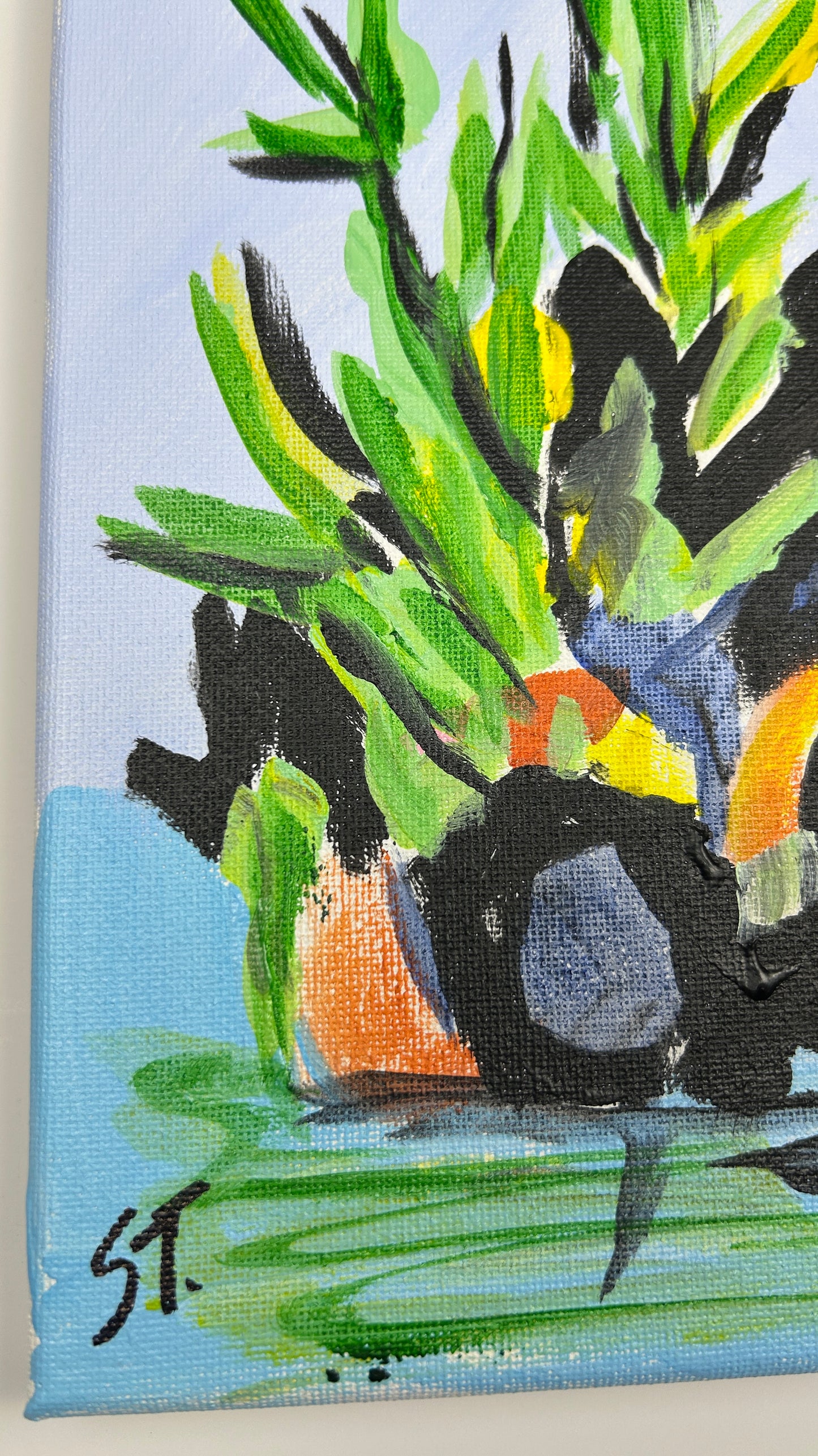 Unbothered in the Bamboo — 11x14 in.