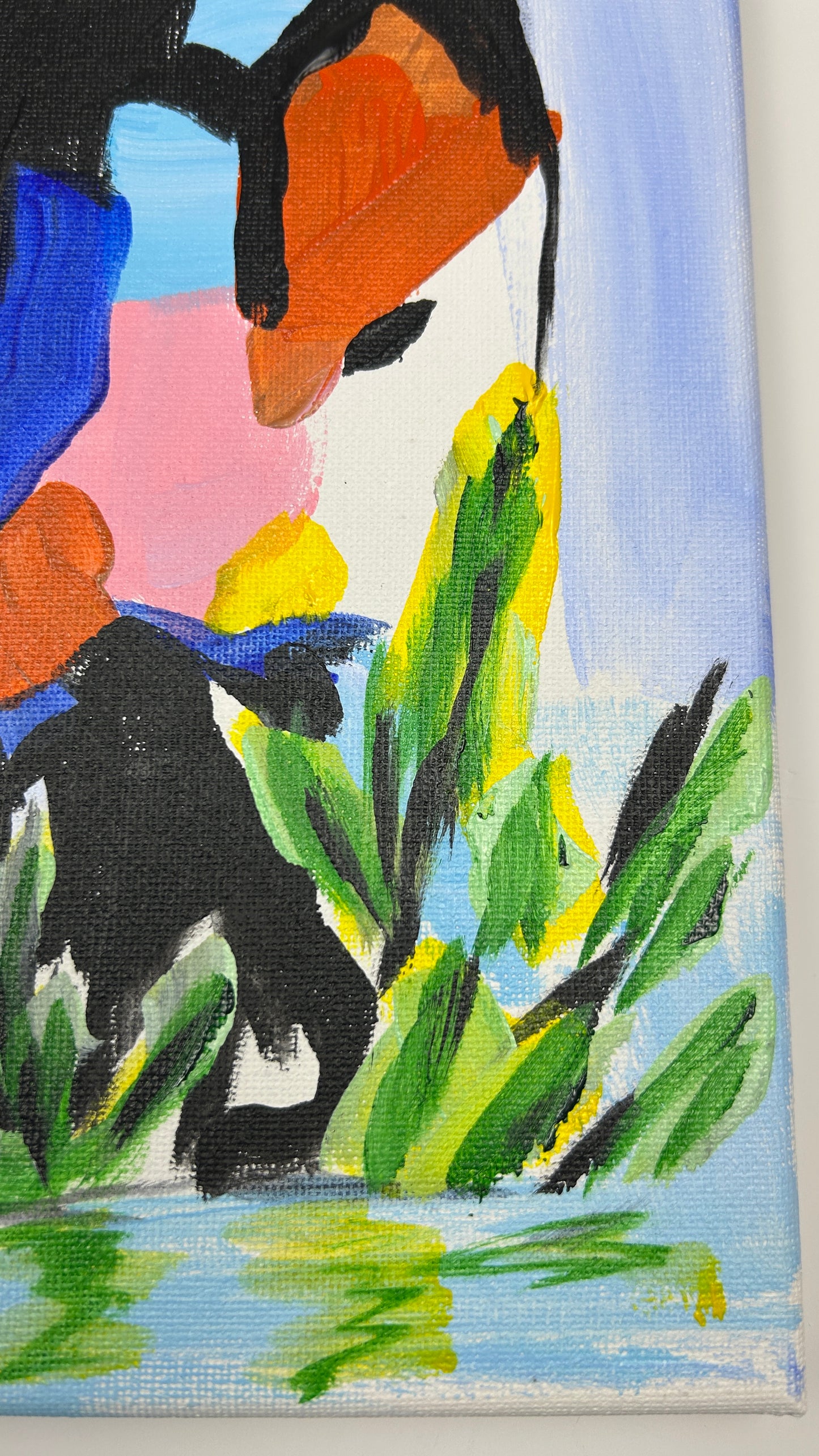 Unbothered in the Bamboo — 11x14 in.