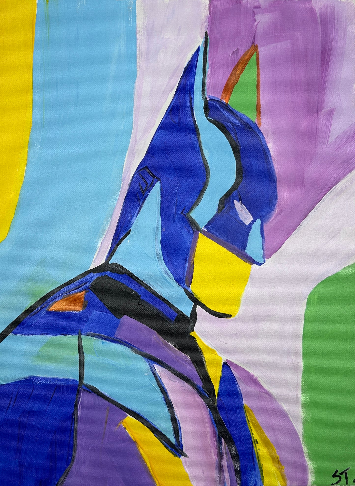 Neon Batman — 12x16 in.